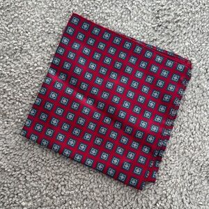 Jos. A. Bank Red and Blue Patterned Pocket Square